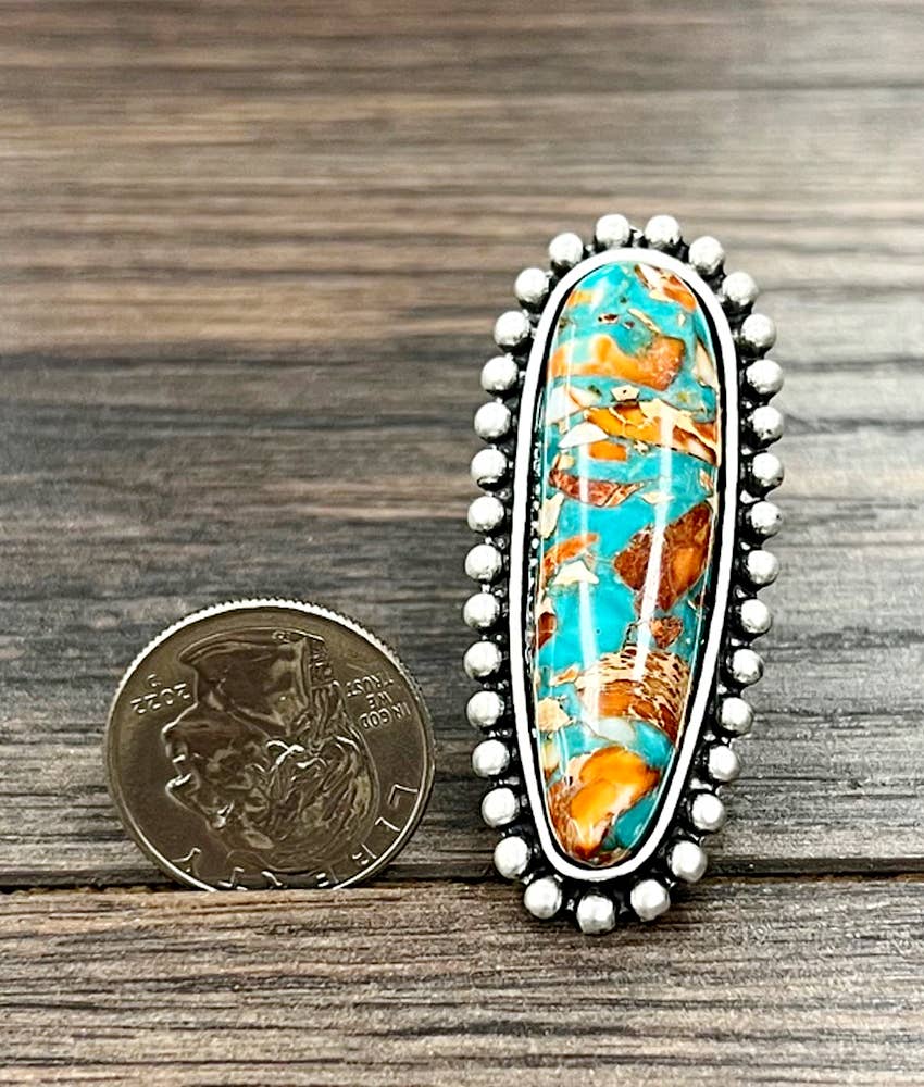 Long Gemstone Ring - Jewellery - ISAC Trading Inc