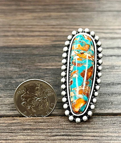 Long Gemstone Ring - Jewellery - ISAC Trading Inc