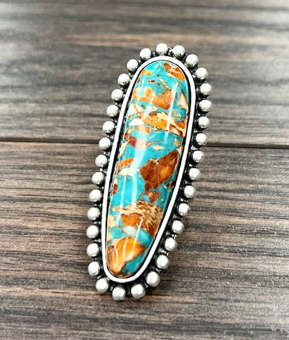 Long Gemstone Ring - Jewellery - ISAC Trading Inc