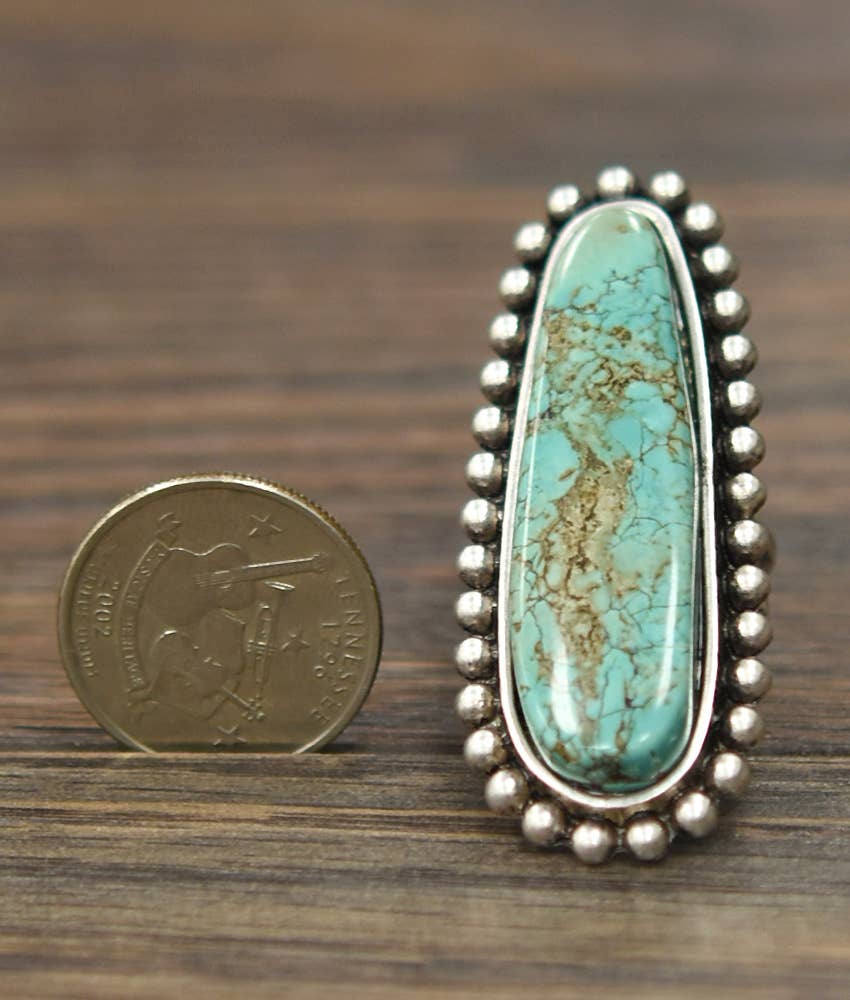 Long Turquoise Ring - Jewellery - ISAC Trading Inc