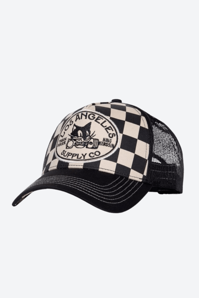 Los Angeles Checkered Cap - Hats - King Kerosin