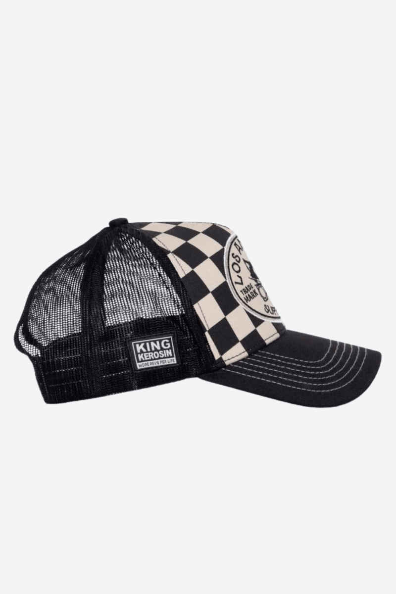 Los Angeles Checkered Cap - Hats - King Kerosin