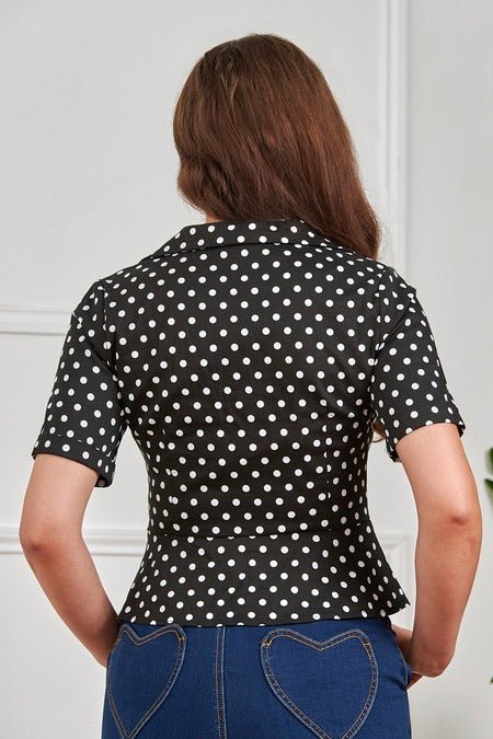 Marion Polka Dot Blouse - Tops - Banned