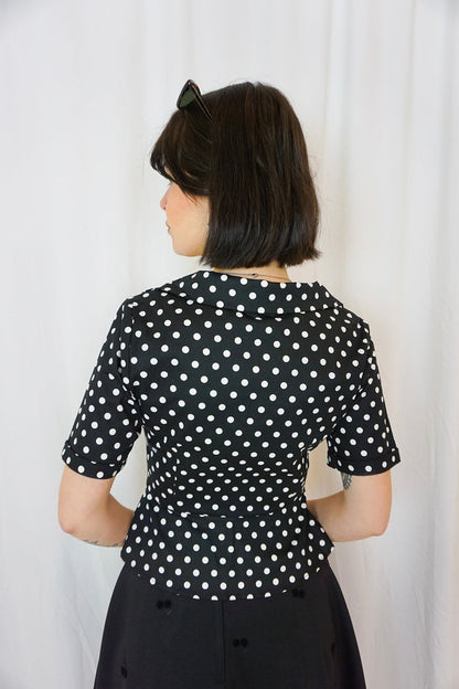 Marion Polka Dot Blouse - Tops - Banned