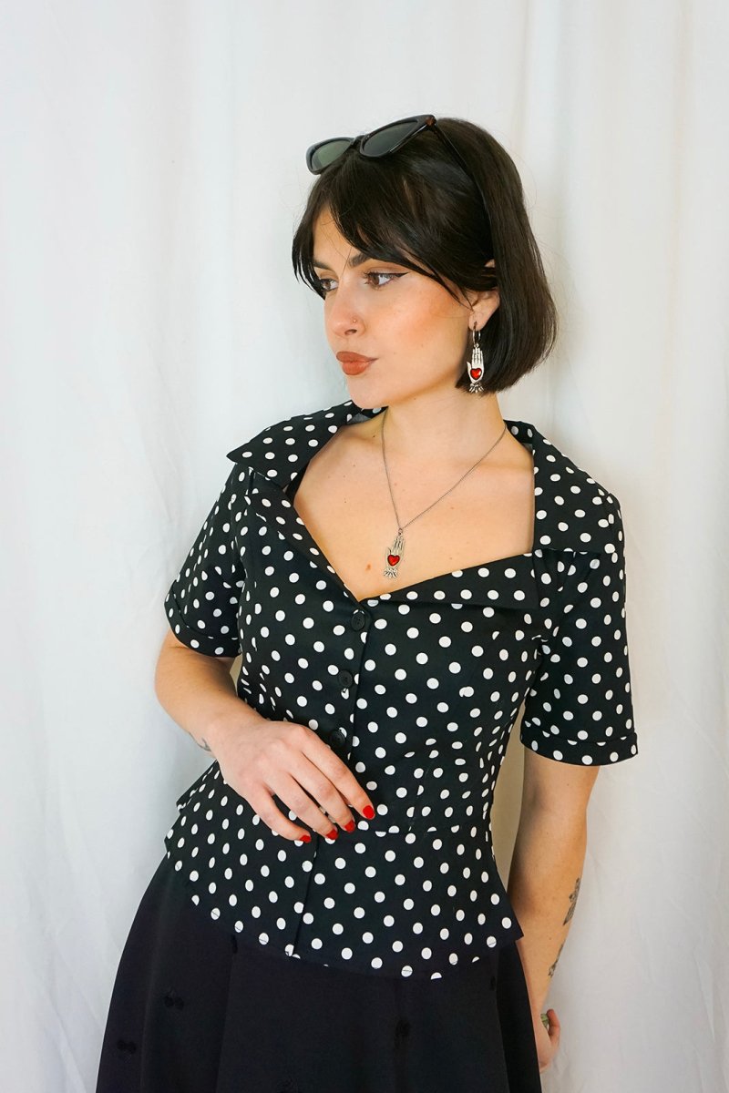 Marion Polka Dot Blouse - Tops - Banned