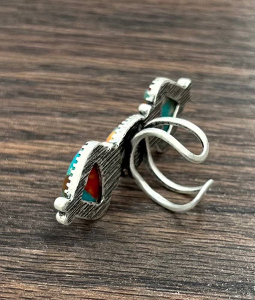 Navajo Triple Gemstone Ring - Jewellery - ISAC Trading Inc