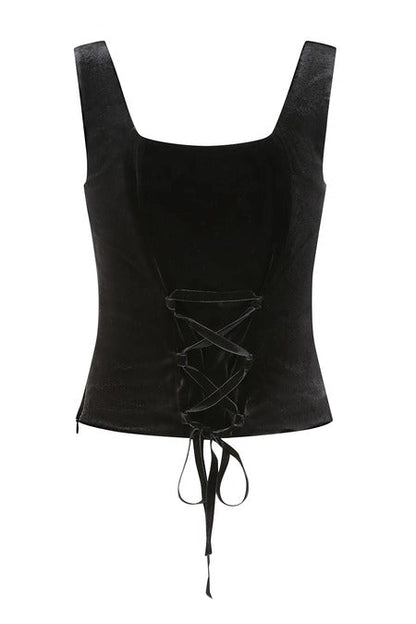 Nightfall velvet Corset Top - Tops - Banned