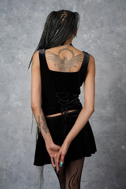 Nightfall velvet Corset Top - Tops - Banned
