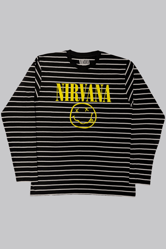 Nirvana Striped Longsleeve - Bandshirts - Official Merchandise