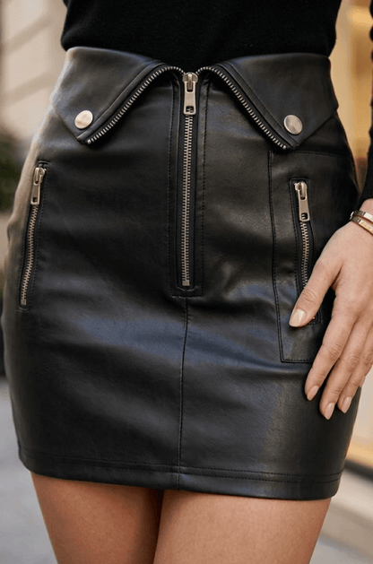 Perfecto Leather Skirt - Skirts - HOB