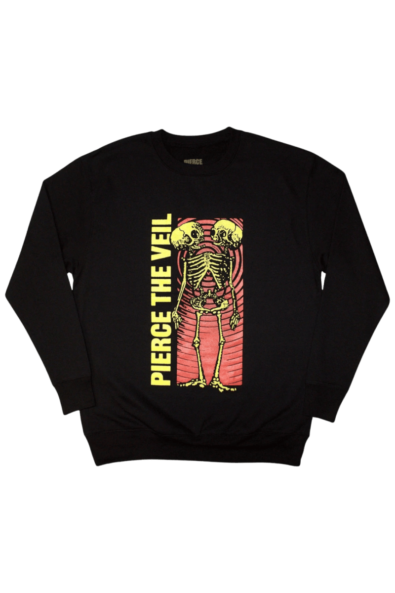 Pierce The Veil Wavy Skeleton Sweatshirt - Bandshirts - Official Merchandise