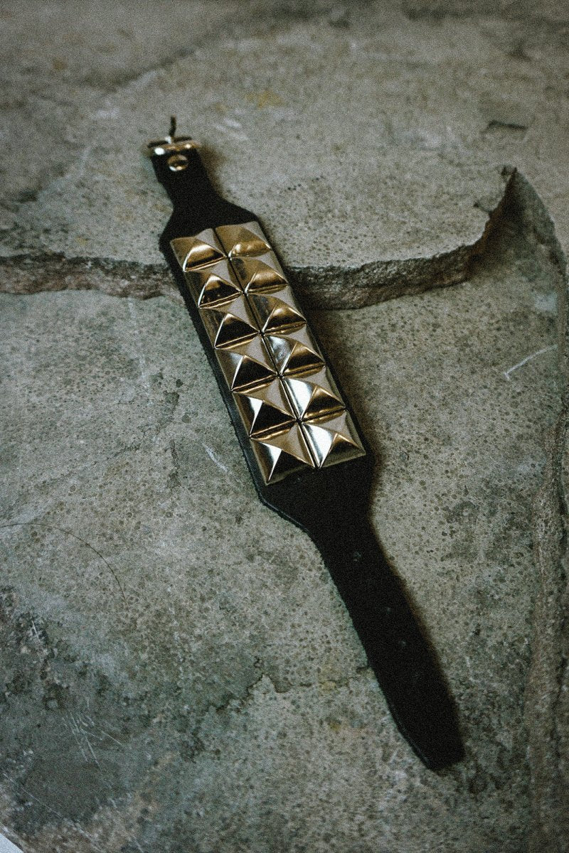 Pyramid Studded Bracelet 2 Rows - Jewellery - HOB