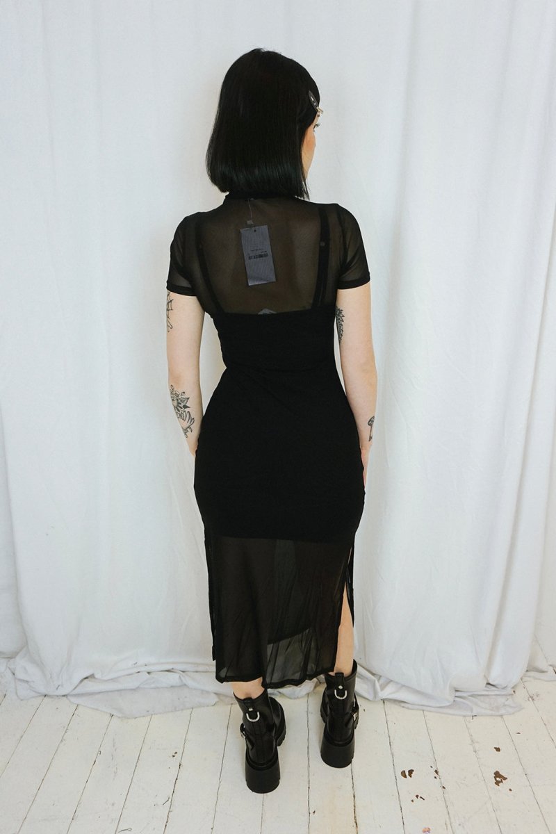 Raven Mesh Dress - Dresses - HOB