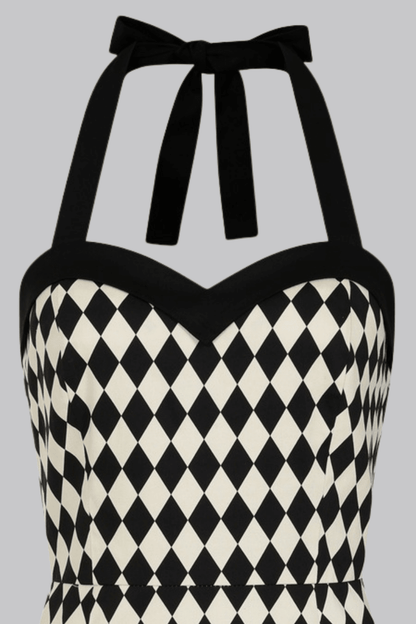 Rhona Harlequin Pencil Dress - Dresses - Banned
