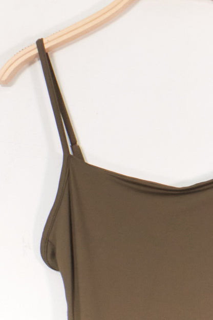 Olive Maxi Dress with Slit