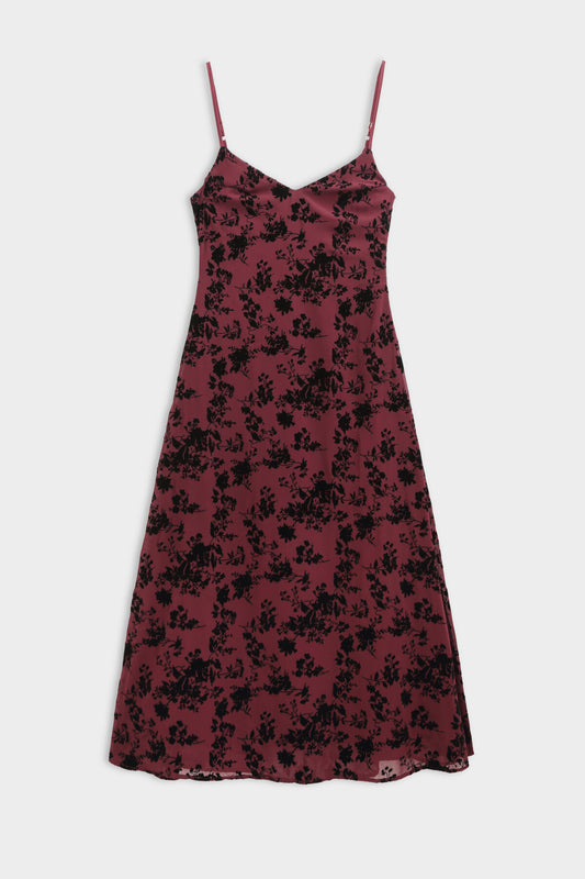 Nocturna Slip Dress - Red Wine