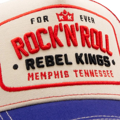 Rock 'n' Roll Cap - Navy & White - Hats - King Kerosin