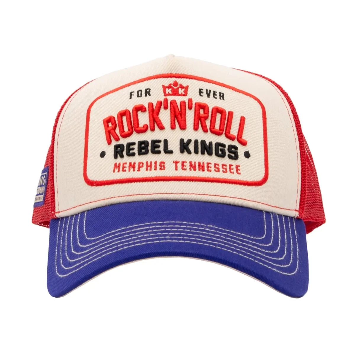 Rock 'n' Roll Cap - Navy & White - Hats - King Kerosin