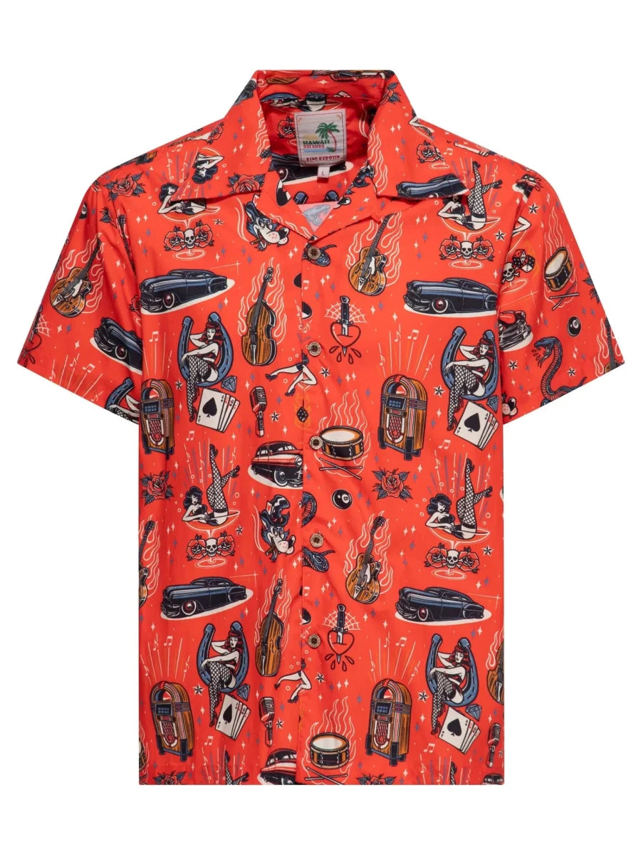 Rock 'n' Roll Hawaiian Shirt - Shirts - King Kerosin