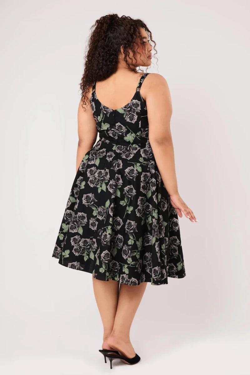 Romance Noir Dress - Dresses - Hell Bunny