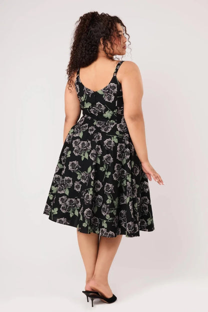 Romance Noir Dress - Dresses - Hell Bunny
