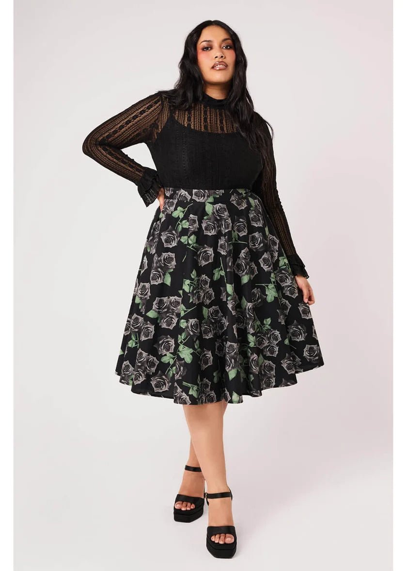 Romance Noire Skirt - Skirts - Hell Bunny