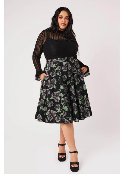 Romance Noire Skirt - Skirts - Hell Bunny