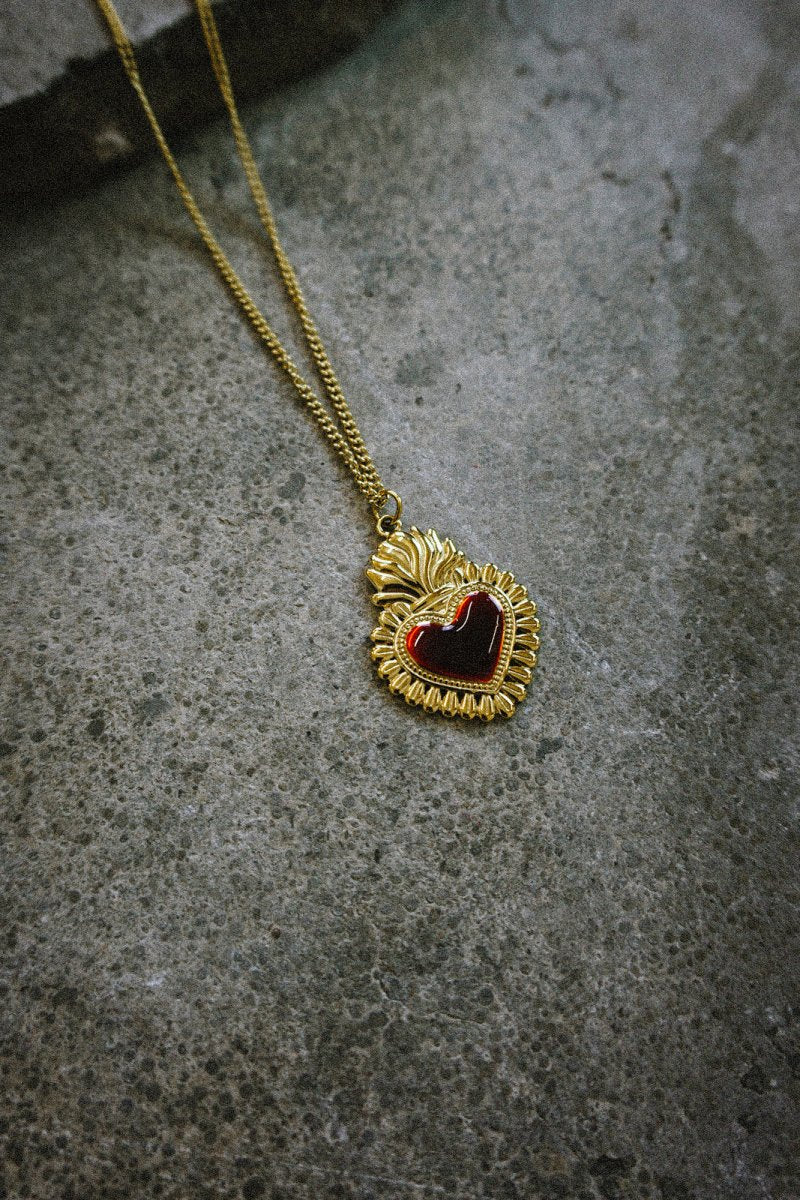 Sacred Heart Necklace - Jewellery - House of Bones