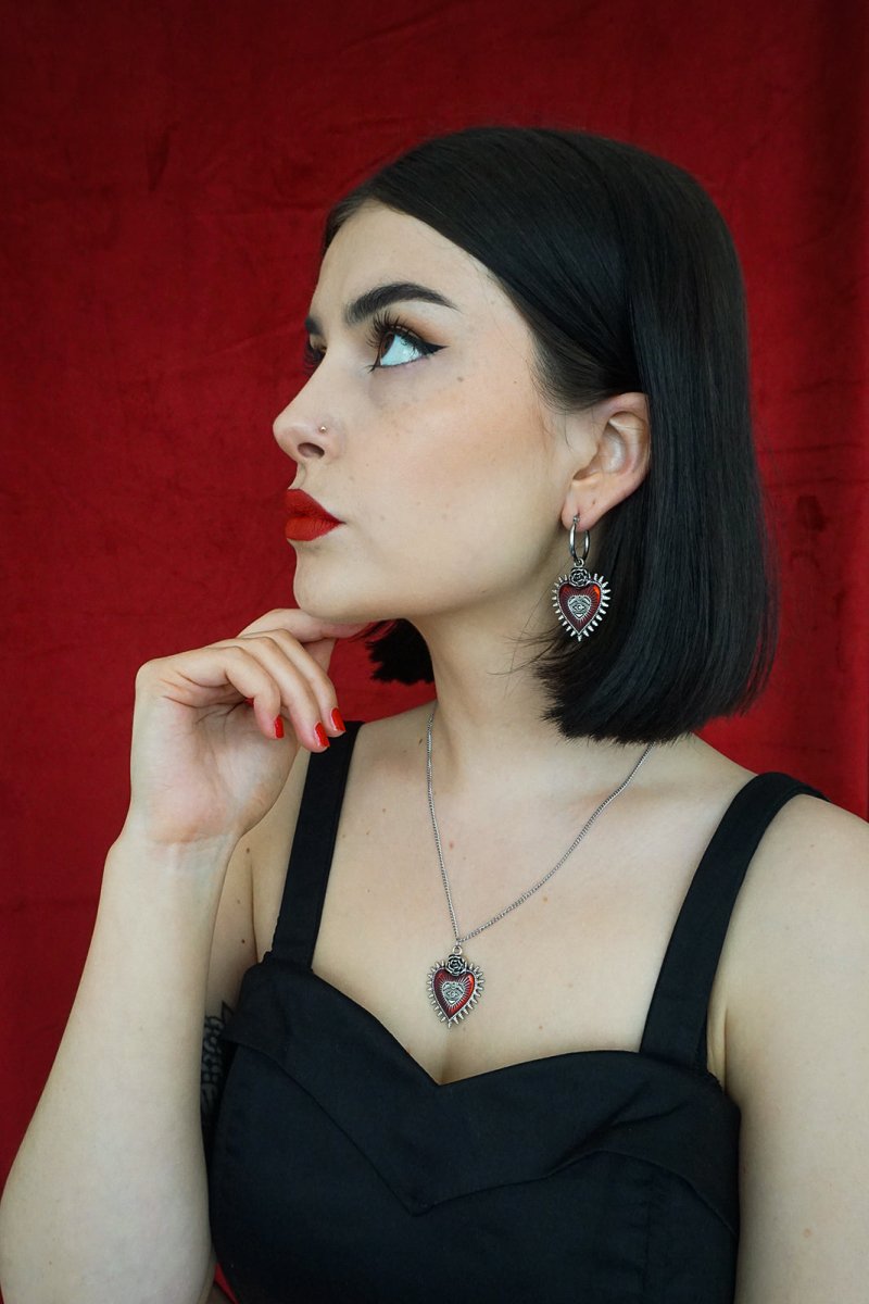 Sangre Earrings Small - Earrings - House of Bones Jewelry