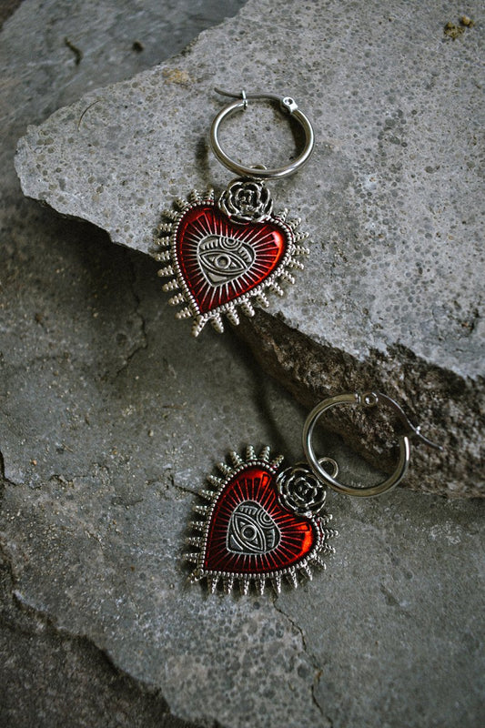 Sangre Earrings Small - Earrings - House of Bones Jewelry
