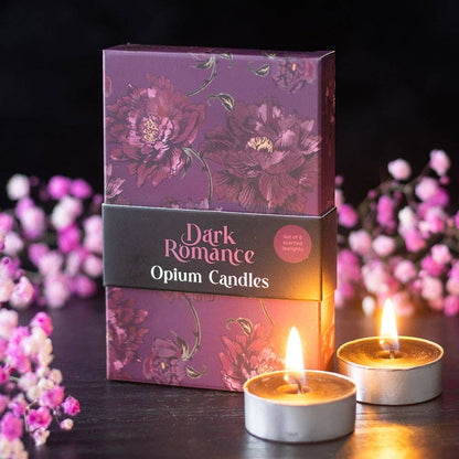 Set of 6 Dark Romance Opium Tealight Candles - Home - Something Different Wholesale Europe