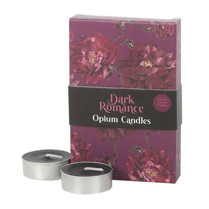 Set of 6 Dark Romance Opium Tealight Candles - Home - Something Different Wholesale Europe