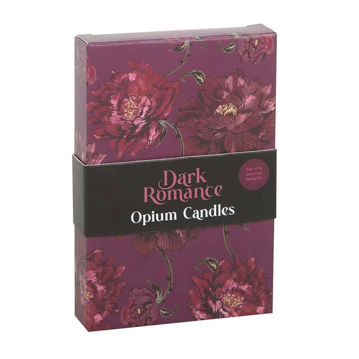 Set of 6 Dark Romance Opium Tealight Candles - Home - Something Different Wholesale Europe