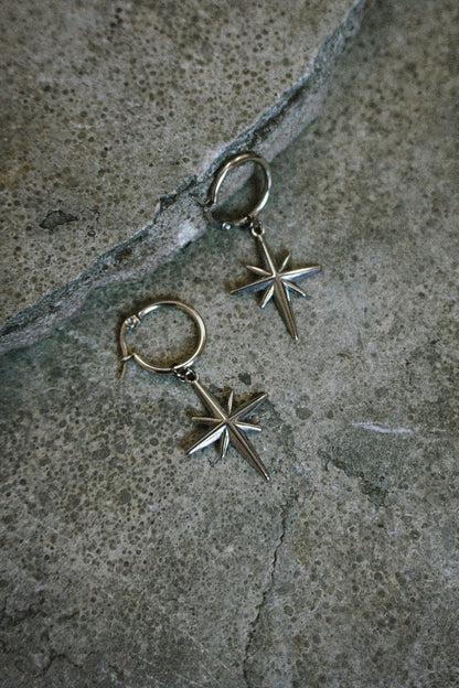 Silver Star Earrings Small - Jewellery - House of Bones Jewelry