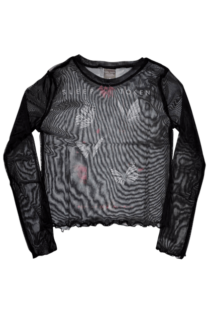 Sleep Token Butterflies Lady Mesh Crop Shirt - Bandshirts - Official Merchandise