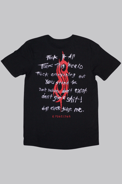 Slipknot Unisex T-Shirt: F It All (Black) (Back Print) - House of Bones