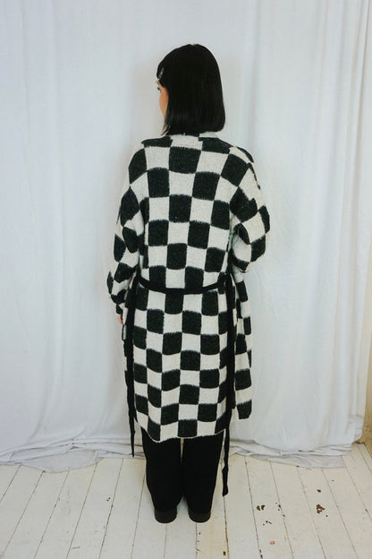 Soft Checked Cardigan - Sweaters - HOB