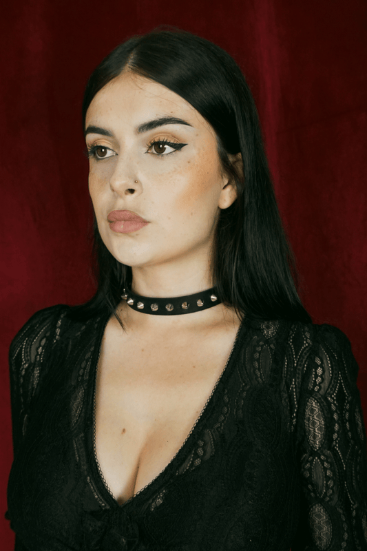 Spiked Choker Necklace - Necklace - House of Bones Jewelry