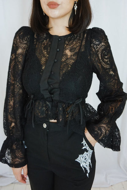 The Séance Blouse Black - Tops - HOB