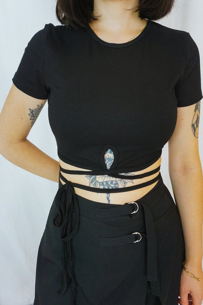 Tie Around Crop Top - Tops - HOB