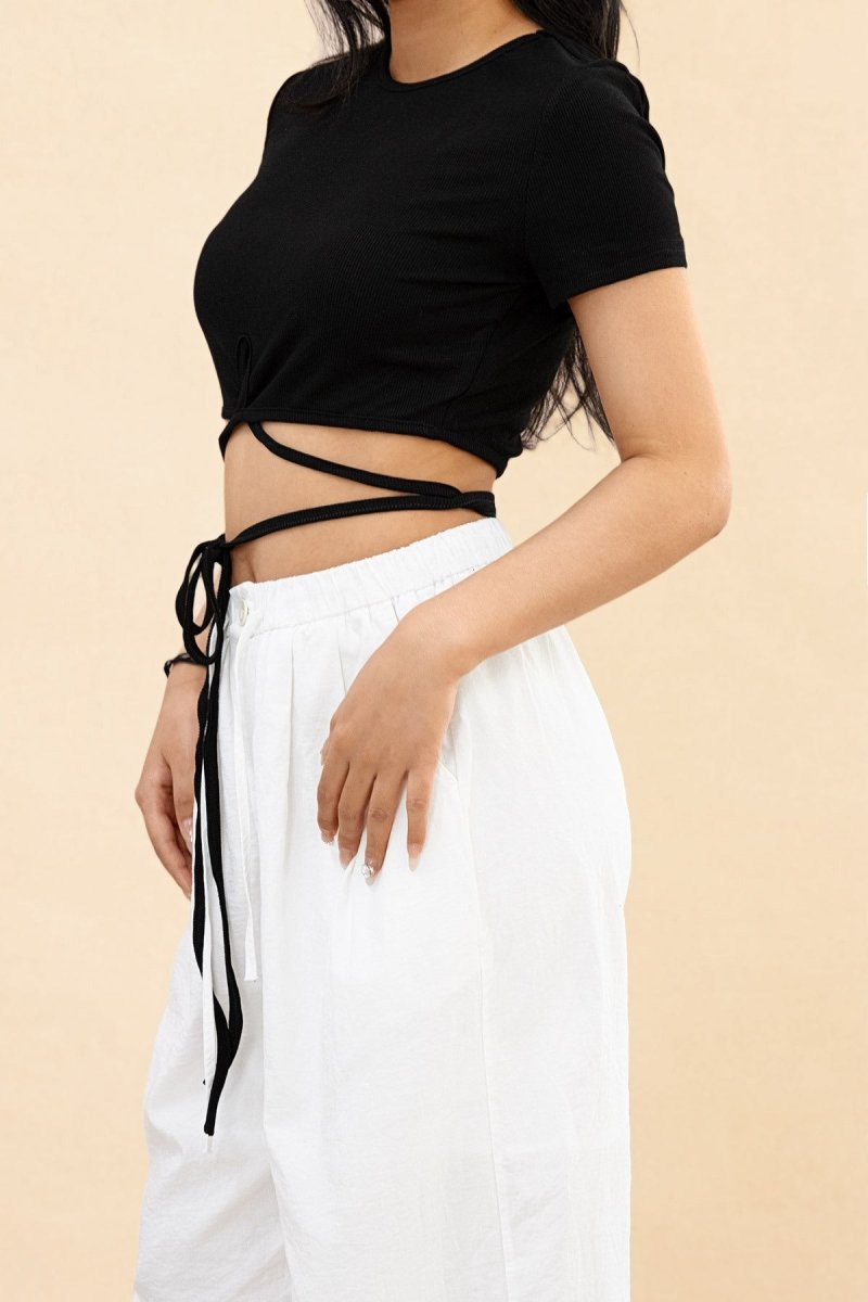 Tie Around Crop Top - Tops - HOB