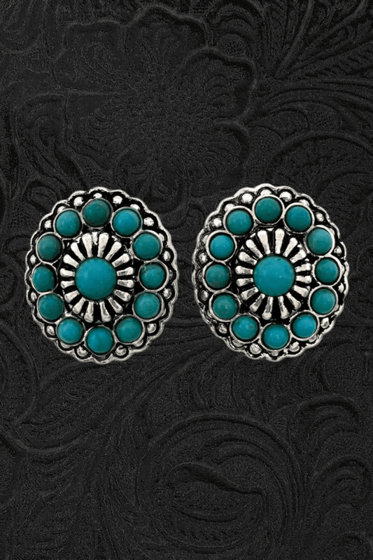 Turquoise Concho Earrings - Jewellery - Lunar Deer