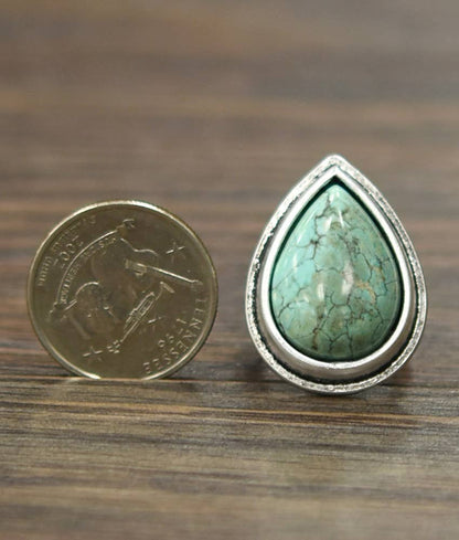 Turquoise Drop Ring - Jewellery - ISAC Trading Inc