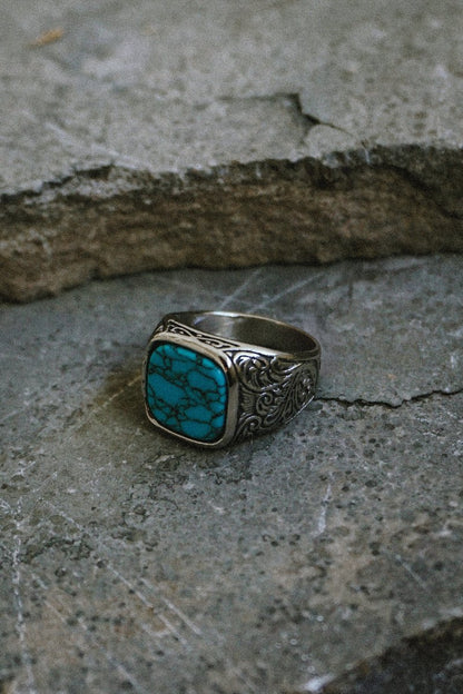 Turquoise Stone Ring - Jewellery - House of Bones Jewelry
