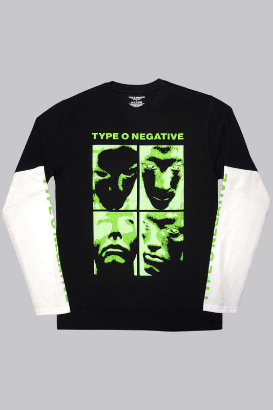 Type O Negative Unisex Layered Long Sleeve T-Shirt: Faces - Bandshirts - Official Merchandise