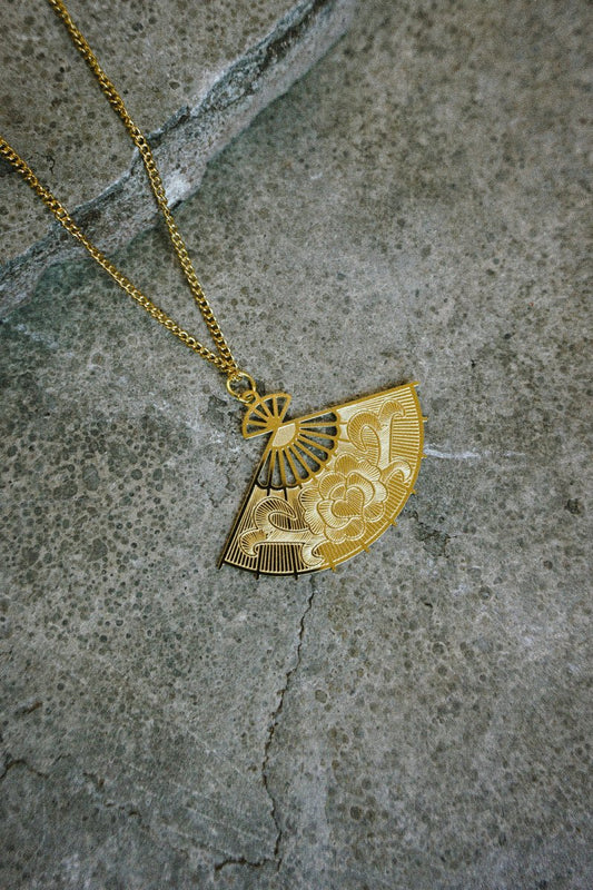 Uchiwa Necklace - Jewellery - House of Bones Jewelry