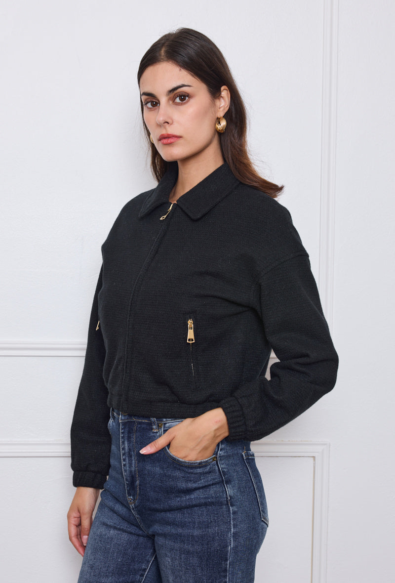 Black Bomber Jacket