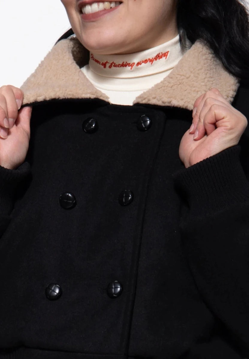 Vintage Jacket with Teddy Collar - Jackets - Queen Kerosin