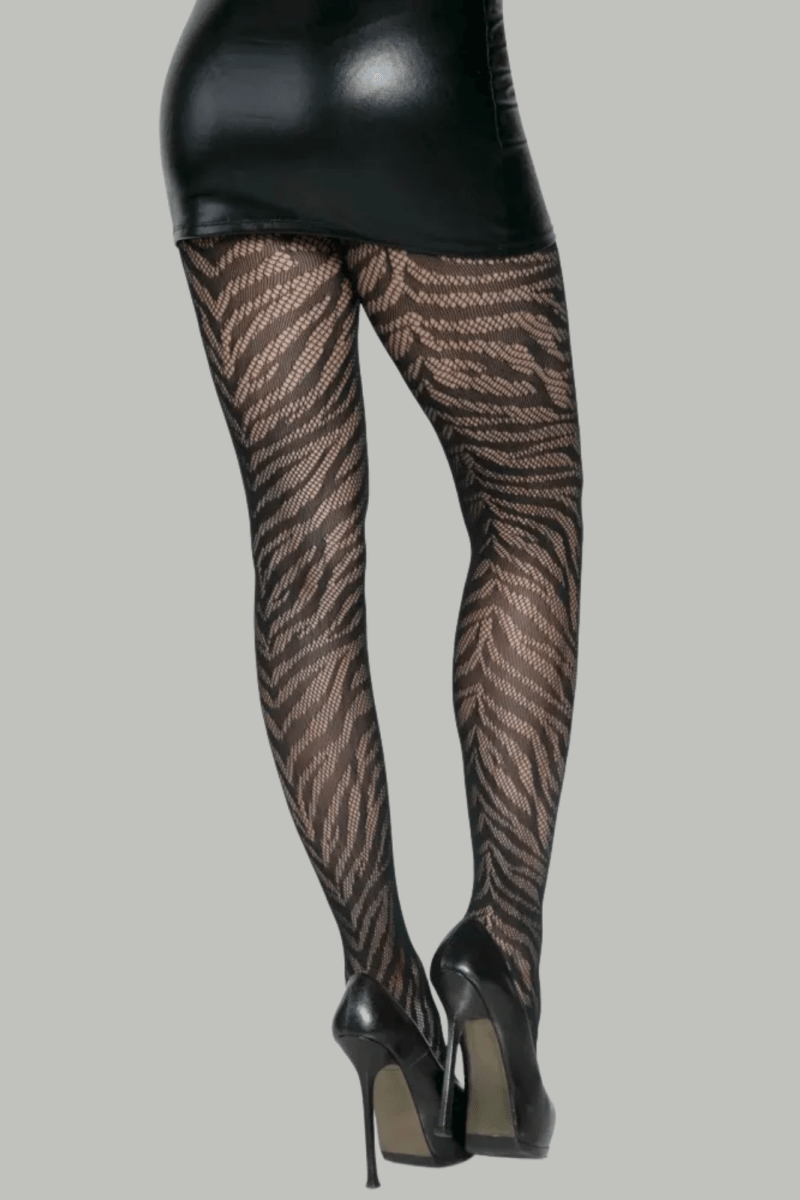Zebra Fishnet Tights - Tights - Leg Avenue